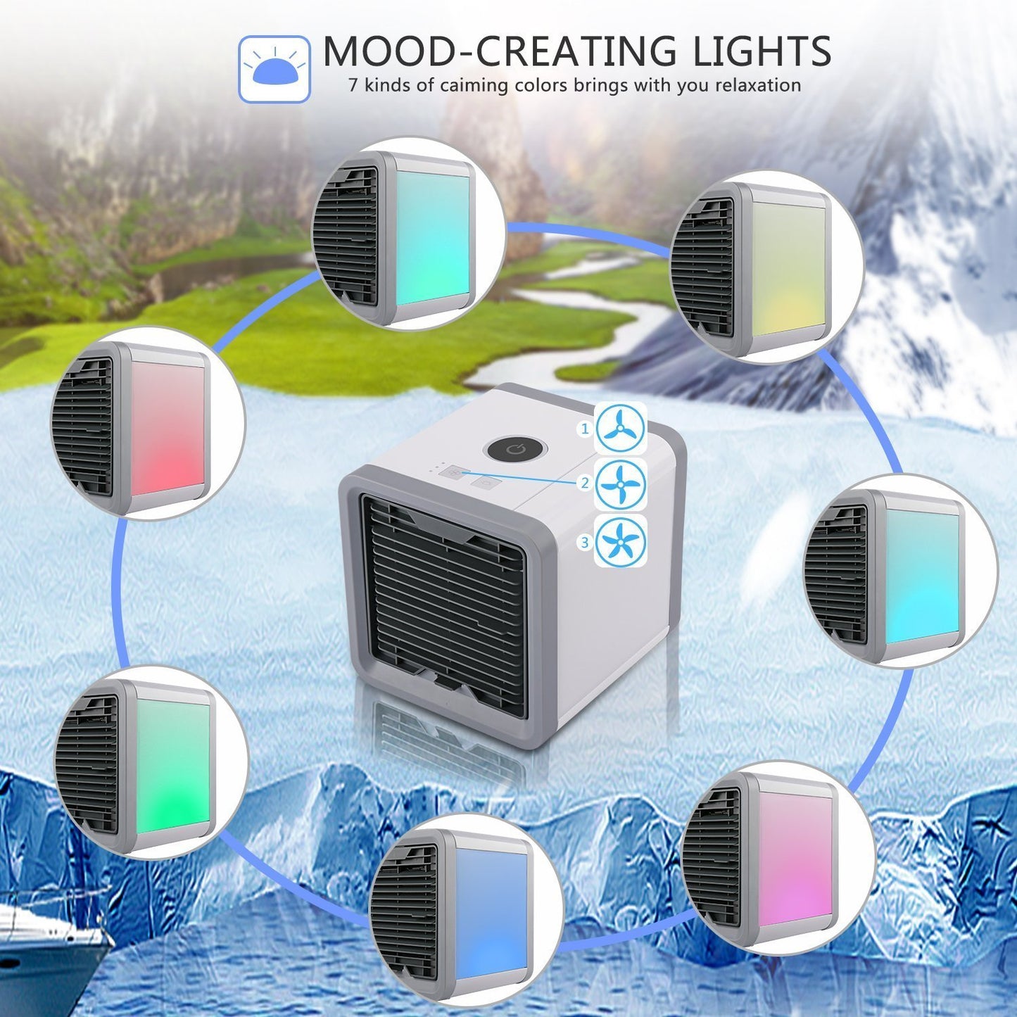 Portable Water-cooled Air Conditioner - Rechargeable